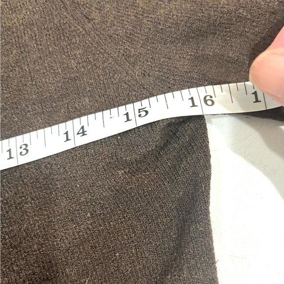 VINTAGE French Connection brown fitted women's turtleneck sweater size M, EUC. - Picture 6 of 6